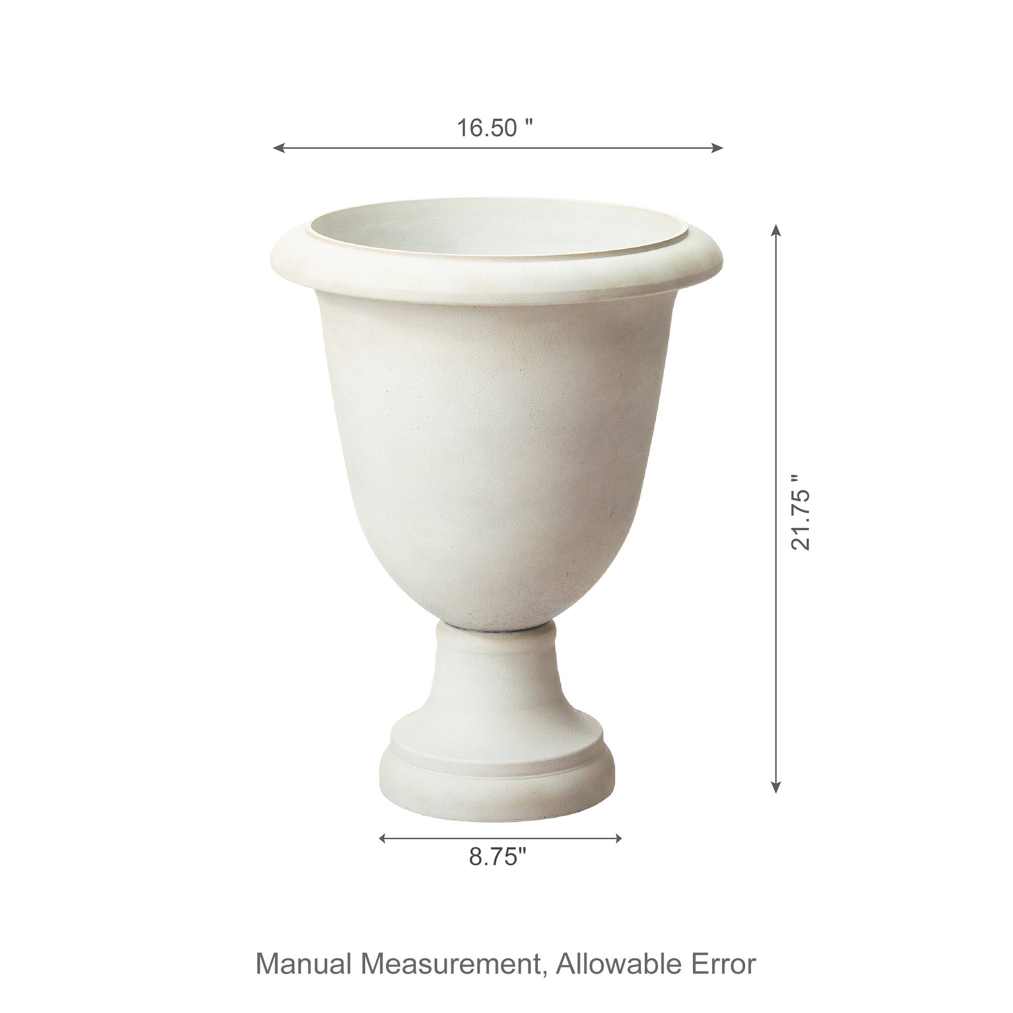 Glitzhome® 21.5" Eco-Friendly Oversized Faux Terrazzo Goblet Planters, 2ct.